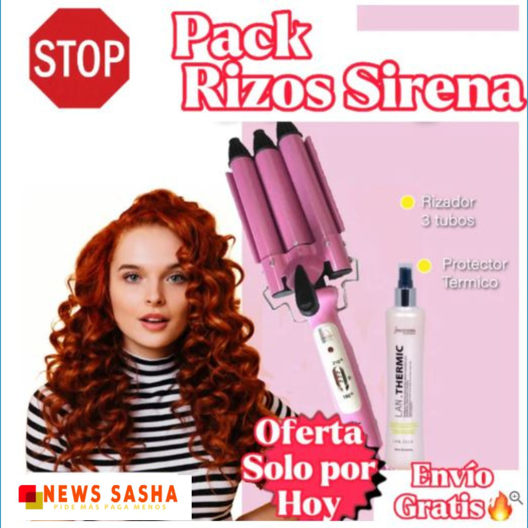 Onduladora Rizadora Para Cabello 3 Tubos Sirena™