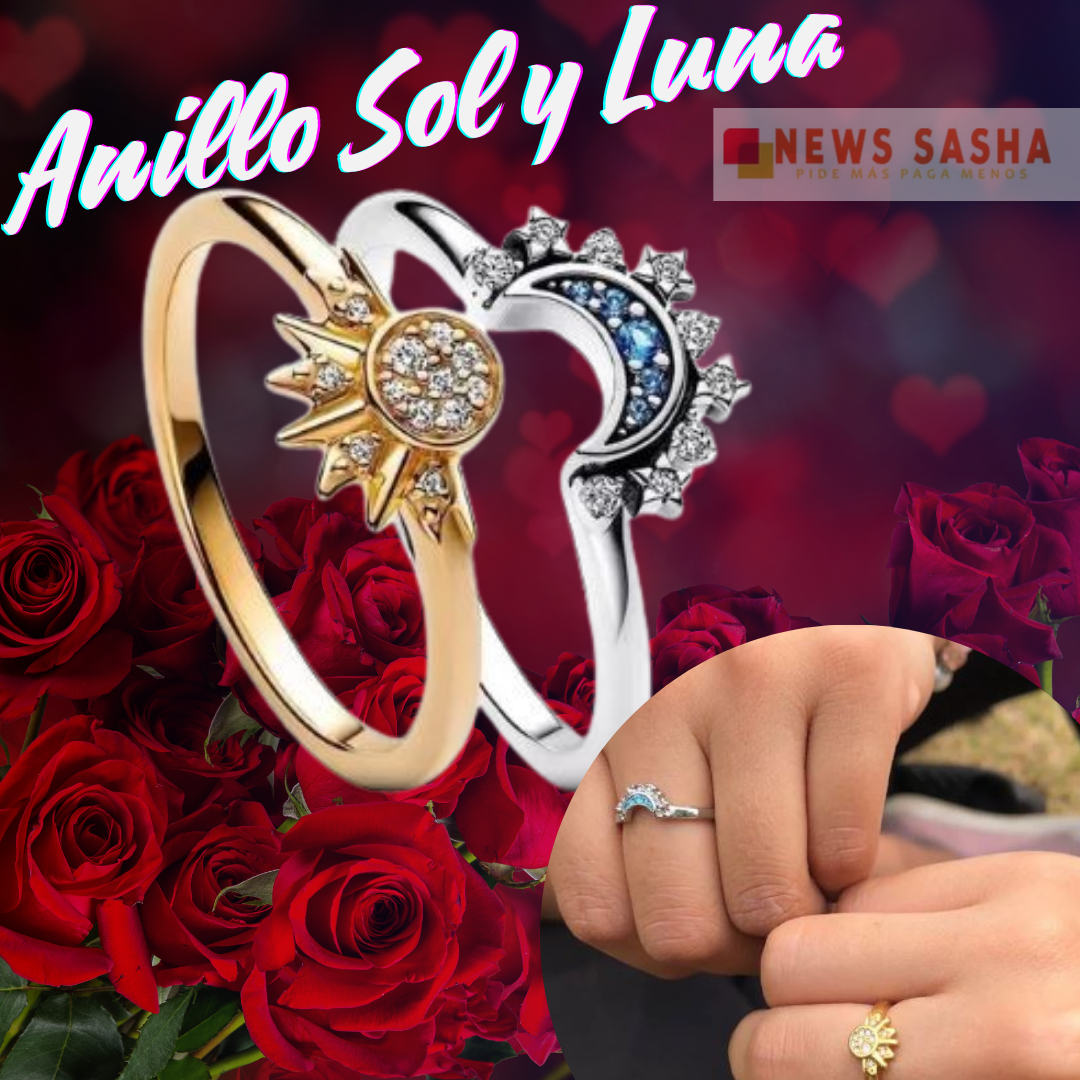 Anillo Sol y Luna modelo Pandora® | ENVIO GRATIS 🌞🌙