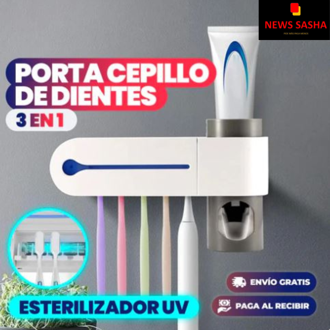 ESTERILIZADOR DE CEPILLOS UV CON DISPENSADOR DE CREMA™ | ENVIO GRATIS 🤩