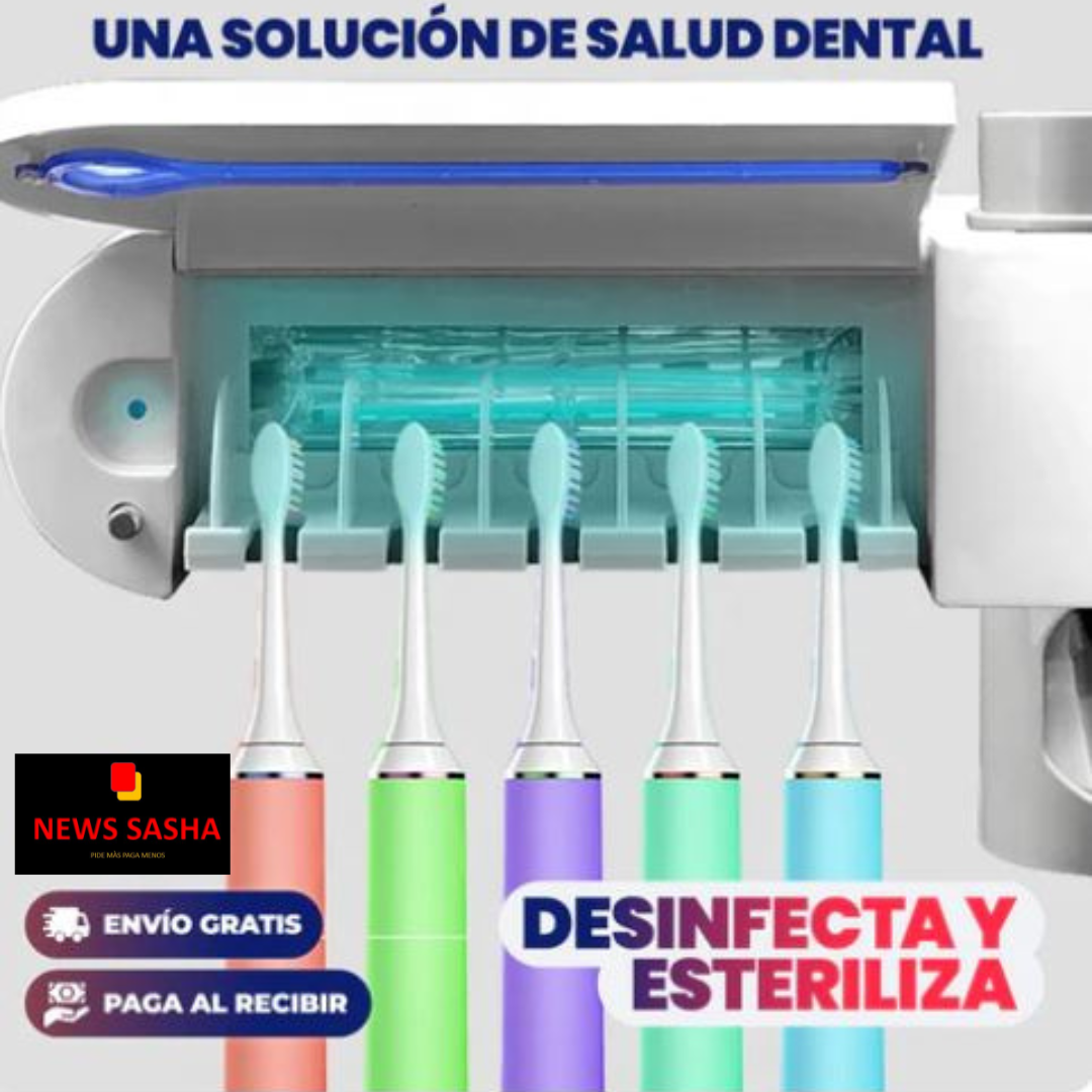 ESTERILIZADOR DE CEPILLOS UV CON DISPENSADOR DE CREMA™ | ENVIO GRATIS 🤩