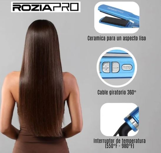 Plancha Alisadora de Cabello Rozia Pro HR-815 Profesional | ENVIO GRATIS 🎁