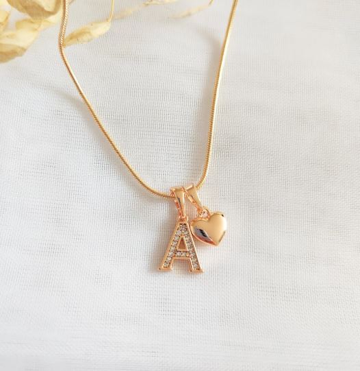 Set Love Collar + Aretes - Colección Bañado en Oro™ | ENVIO GRATIS 💏