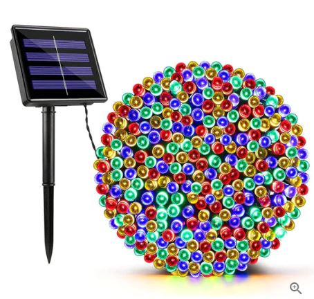 Luces Navideñas con Panel Solar (25 METROS) Multicolor | ENVIO GRATIS