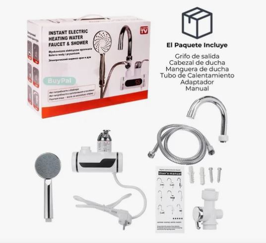 Grifo Eléctrico Calentador De Agua y Pantalla Digital+ Ducha® | ENVIO GRATIS 🎁